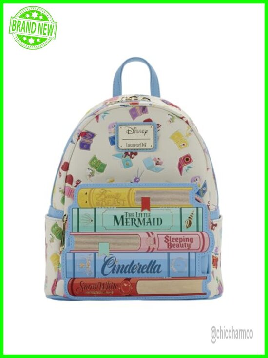 Disney Princess Books Classics Mini Backpack Faux Leather Loungefly